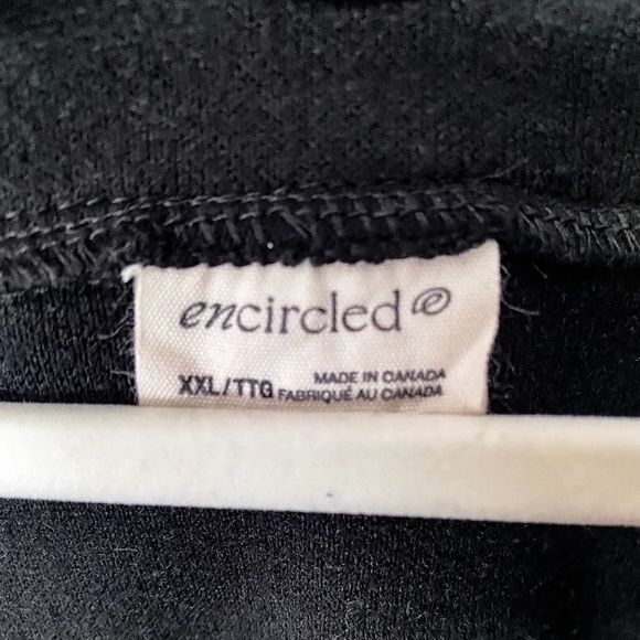 Encircled oversized v-neck sweater, black, size XXL - Picture 3 of 4